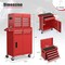 Costway 5-Drawer Rolling Tool Chest Cabinet Metal Tool Storage Box Lockable with Wheels Black/Red/Gray/Orange/Green/Yellow